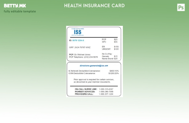 Модерен стил Шаблон за здравствено осигурување во Сан Марино